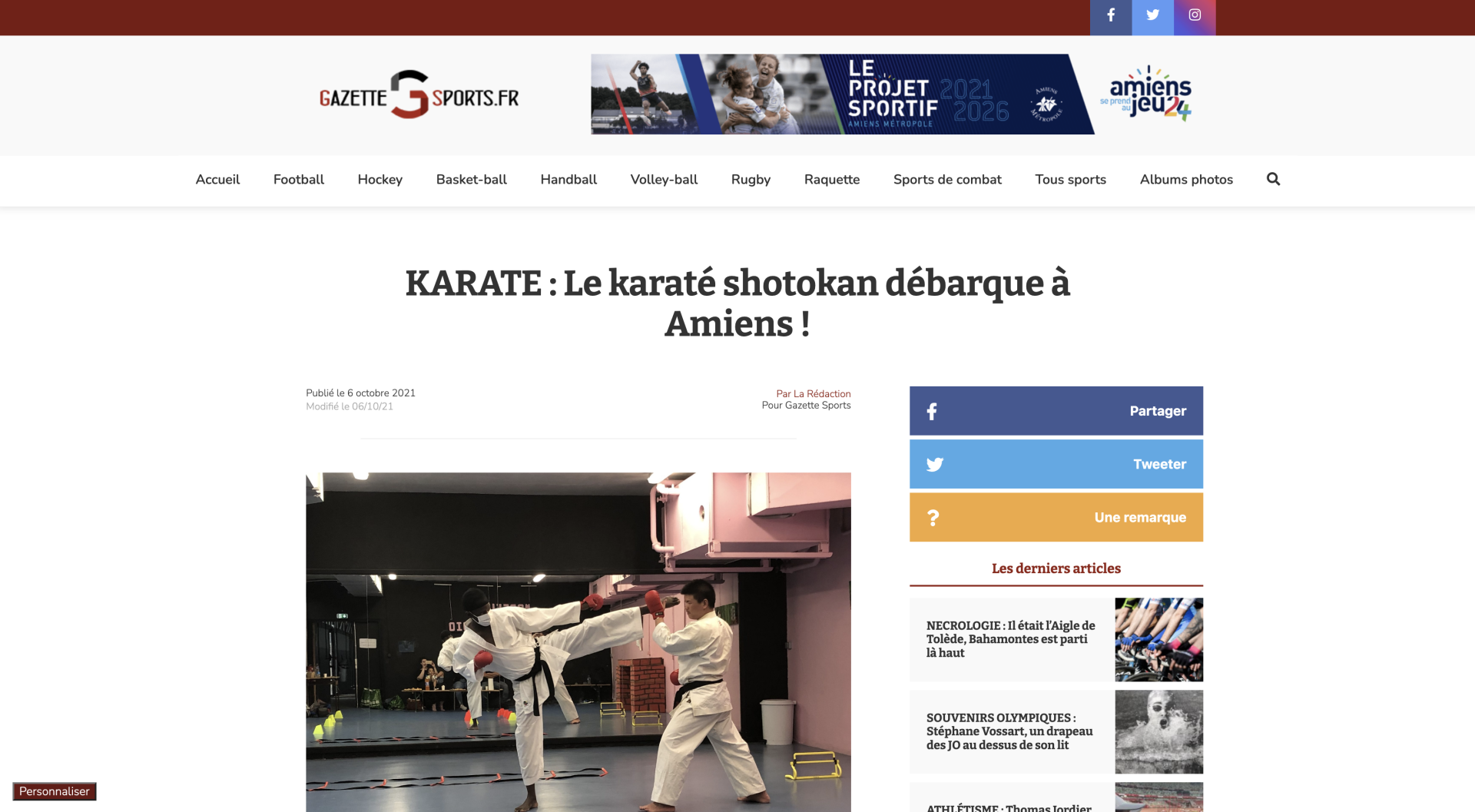 Article blog gazette sport